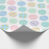 Cute Pastel Easter Eggs Pattern  Cadeaupapier (Hoek)
