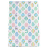 Cute Pastel Easter Eggs Pattern  Medium Cadeauzakje (Achterkant)