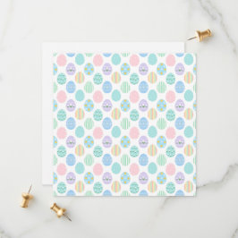 Cute Pastel Easter Eggs Pattern  Save The Date
