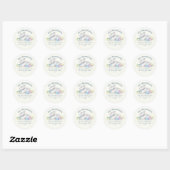 Cute Pastel Eenvoudig Paashaas Retouradres Ronde Sticker (Vel)