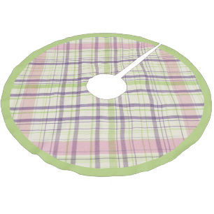 Cute Pastel Elegant Retro Tartan Patroon Kerstboom Rok