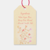 Cute Pastel Étiquette d'ingrédients fleuris (Dos)