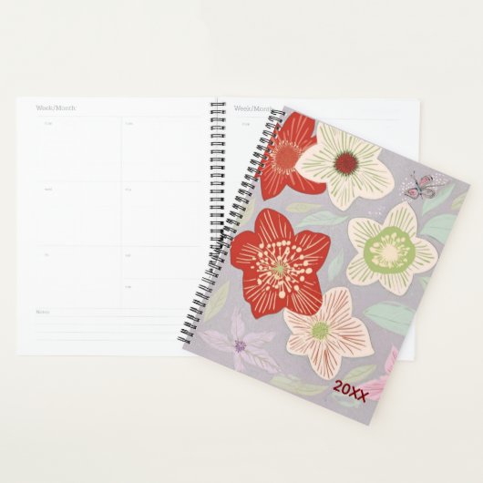 Cute pastel floral abstract Planner (Display)
