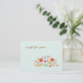 Cute Pastel Flowers Cadeft Certificate Kortingskaartje (Staand voorkant)