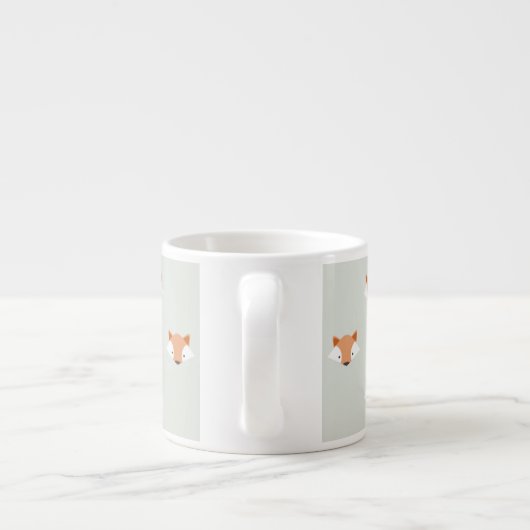 Cute Pastel Fox Faces Pattern Espresso Kop (Achterkant)