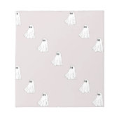 Cute Pastel Ghost Pattern Notitieblok (Voorkant)