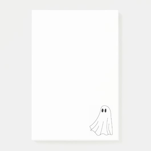 Cute Pastel Ghost Pattern Post-it® Notes (Voorkant)