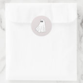 Cute Pastel Ghost Pattern Ronde Sticker (Tas)