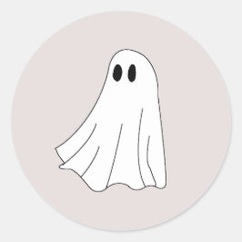 Cute Pastel Ghost Pattern Ronde Sticker