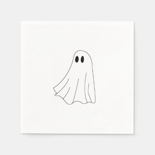Cute Pastel Ghost Pattern Servet (Voorkant)