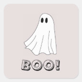 Cute Pastel Ghost Pattern Vierkante Sticker (Voorkant)