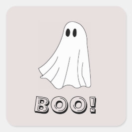 Cute Pastel Ghost Pattern Vierkante Sticker