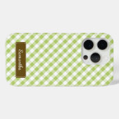 Cute Pastel Green Gingham Pattern Case-Mate iPhone Case (Achterkant (horizontaal))