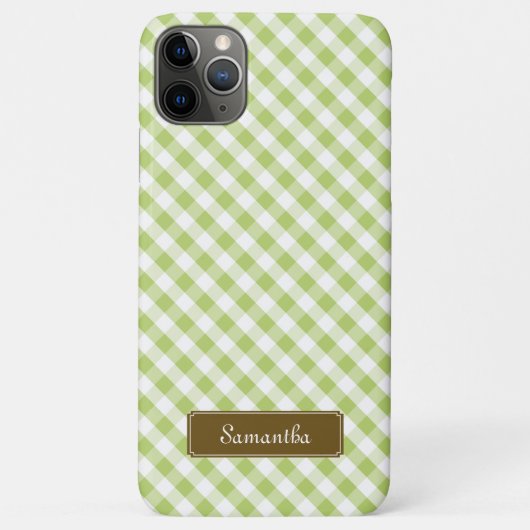Cute Pastel Green Gingham Pattern Case-Mate iPhone Case (Achterkant)