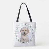 Cute Pastel Green Labrador | Custom Name & Photo Draagtas (Achterkant)