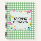 Cute Pastel Green Summer Floral Journal quotidien (Devant)