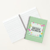 Cute Pastel Green Summer Floral Journal quotidien (Intérieur)