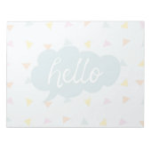 Cute Pastel Hallo Notitieblok (Voorkant)