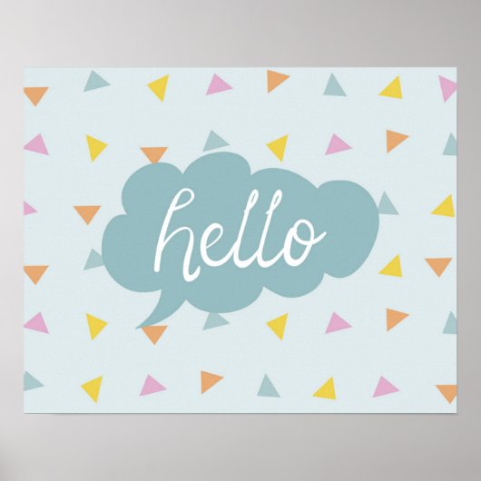 Cute Pastel Hallo Poster (Voorkant)