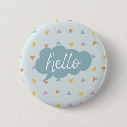 Cute Pastel Hallo Ronde Button 5,7 Cm (Voorkant)