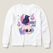 Cute Pastel Halloween Crâne et Crow manches longue (Motif recto)