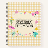 Cute Pastel Jaune Summer Floral Journal quotidien (Devant)
