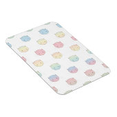 Cute Pastel Kitty Cat Facts Pattern Magneet (Rechterzijde)