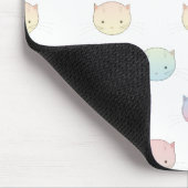 Cute Pastel Kitty Cat Facts Pattern Muismat (Hoek)