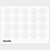 Cute Pastel Kitty Cat Facts Pattern Ronde Sticker (Vel)