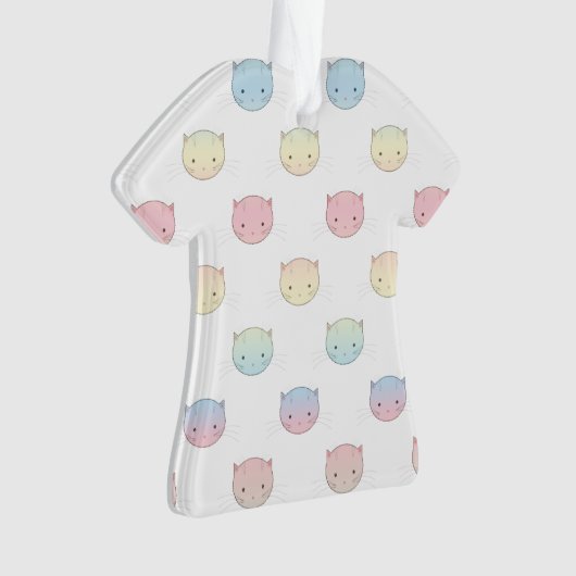 Cute Pastel Kitty Façades rose bleu vert jaune (devant)