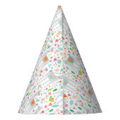 Cute Pastel Llama Pattern Feesthoedjes (Achterkant)