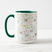 Cute Pastel Llama Pattern Mok (Links)