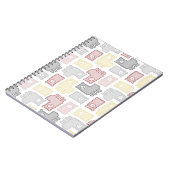 Cute Pastel Llama Puzzle Pattern Notitieboek (Linkerzijde)