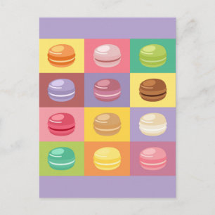 Cute Pastel Macaron Pop Art Briefkaart