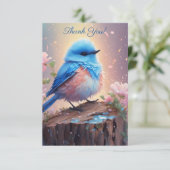 Cute Pastel Merci d'oiseaux bleus (Debout devant)