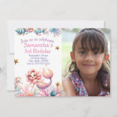 Cute Pastel Mermaid Invitation de fête d'anniversa (Devant)