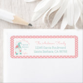 Cute Pastel Merry Kerstry Gepersonaliseerd Name Gn Etiket (Insitu)