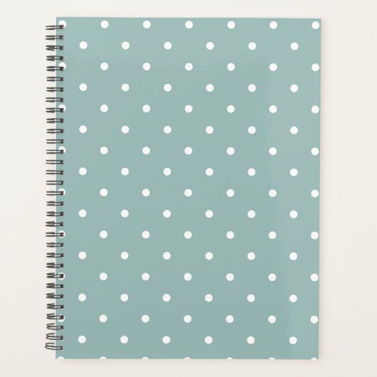 Cute Pastel Mint Green With White Polka Dot Spots (Devant)