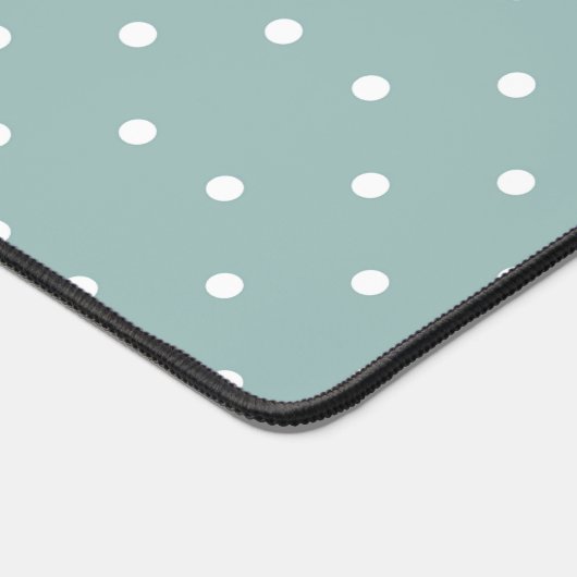 Cute Pastel Mint Green With White Polka Dot Spots (Coin)