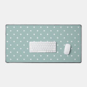 Cute Pastel Mint Green With White Polka Dot Spots (Clavier et souris)