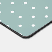 Cute Pastel Mint Green With White Polka Dot Spots Bureaumat (Hoek)