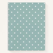 Cute Pastel Mint Green With White Polka Dot Spots Notitieboek (Voorkant)