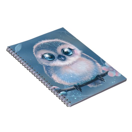 Cute Pastel Owl Art Notebook Notitieboek (Rechterzijde)