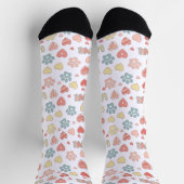 Cute Pastel Paw Prints and Hearts Pattern "LOVE"  Sokken (Top)
