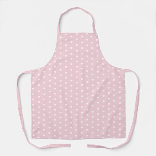 Cute Pastel Pink Heart Pattern Baker Schort (Voorkant)