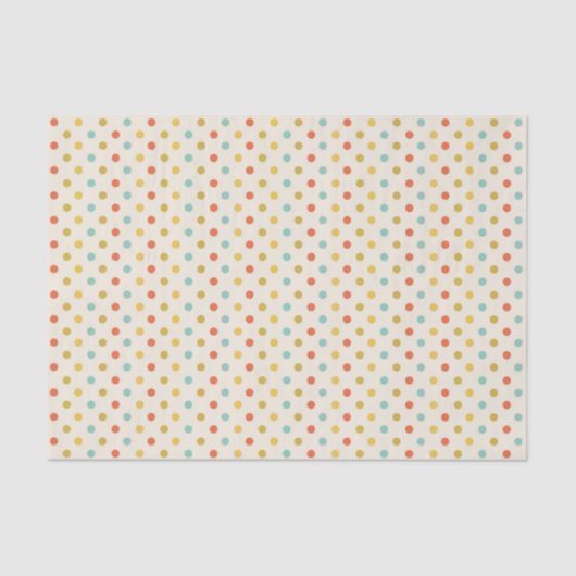 Cute Pastel Polka Dot Pattern Tissuepapier (Voorkant)