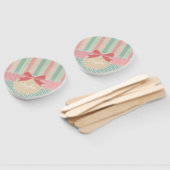 Cute Pastel Polka Dot & Stripes Design Handwaaier (Niet-gemonteerd)