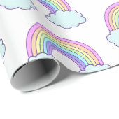 Cute Pastel Rainbow Cadeaupapier (Rol Hoek)