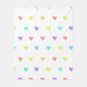 Cute Pastel Rainbow Hearts Pattern Fleece Deken (Voorkant)