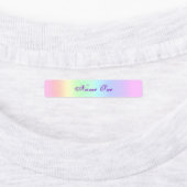 Cute Pastel Rainbow Iron On Purple Name Étiquettes (Apposé)